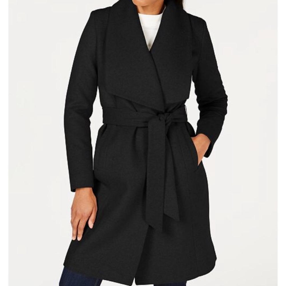 BRAND NEW Cole Haan Classic Wool Wrap Coat